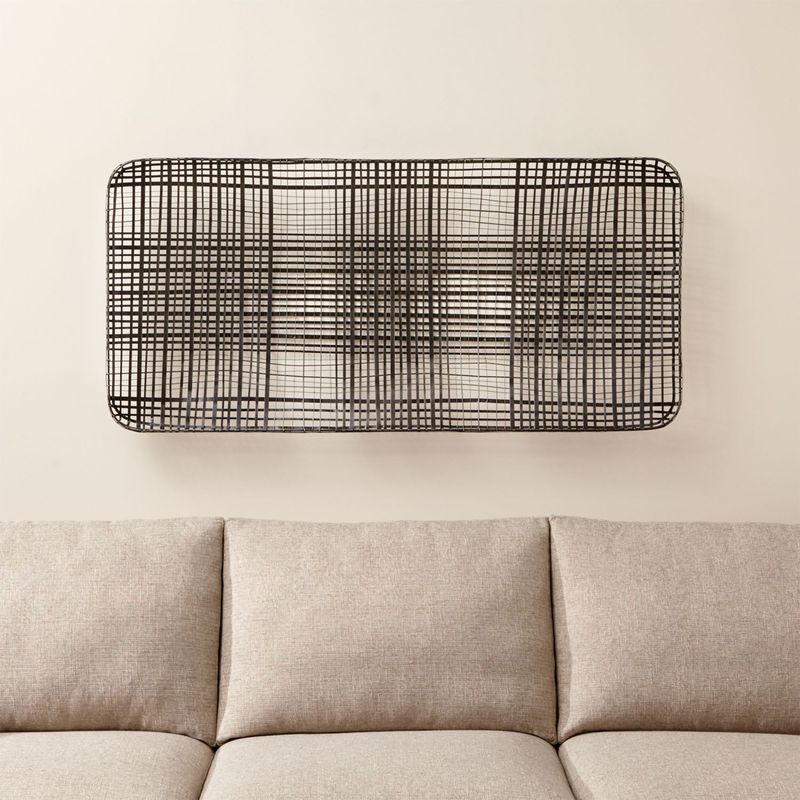 CRATE & BARREL - Adorno de Pared de Canasta de Metal Tobacco