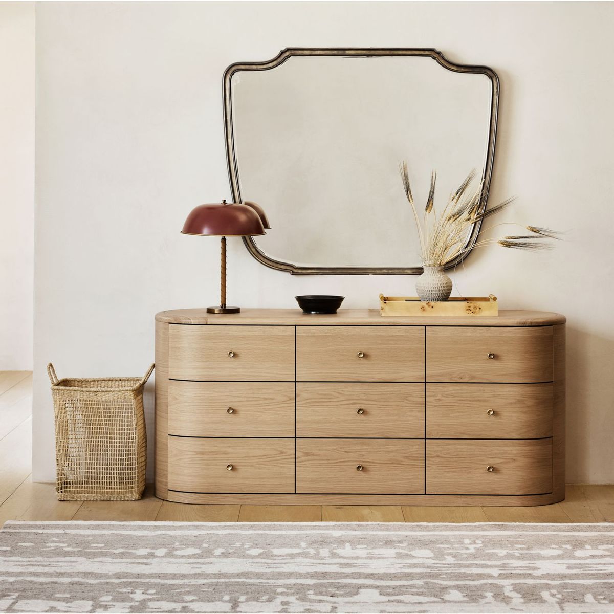 CRATE & BARREL - Espejo de Pared Peutre Antique 127x104cm