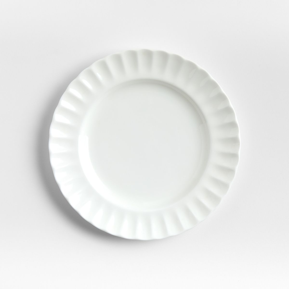 CRATE & BARREL - Plato De Ensalada De Porcelana Capella Blanco