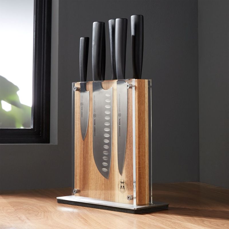 CRATE & BARREL - Taco de Cuchillos 7 Piezas Schmidt Brothers 
