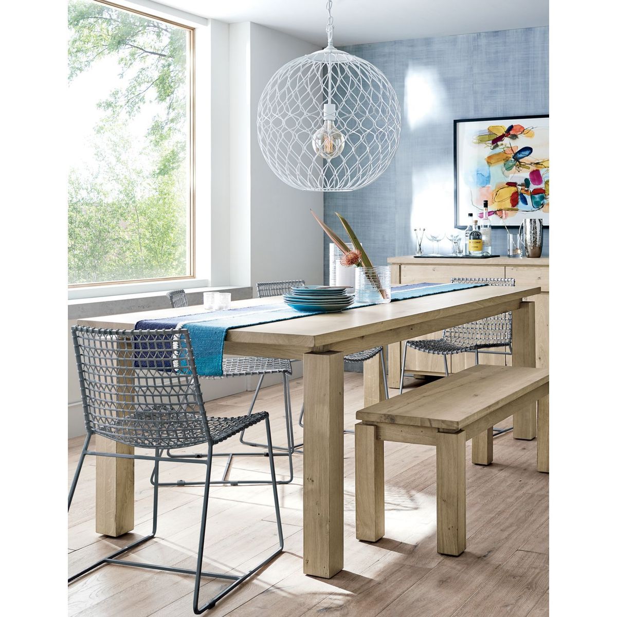 CRATE & BARREL - Silla de Comedor Tig de Metal
