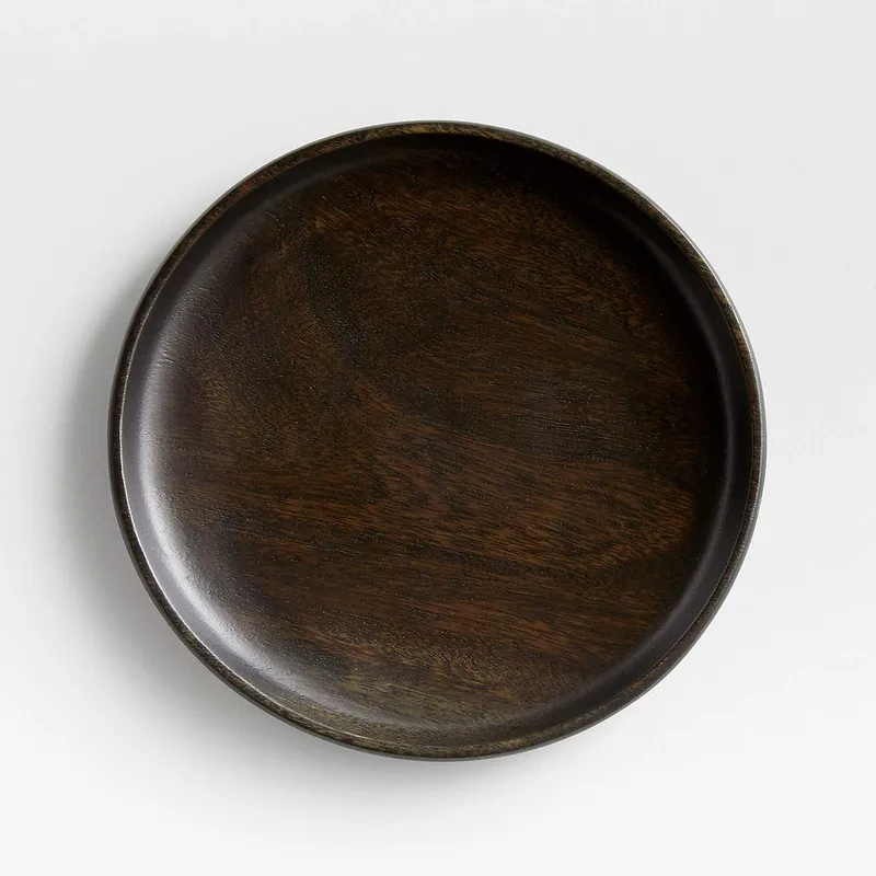 CRATE & BARREL - Plato Ebonizado Tondo 23cm