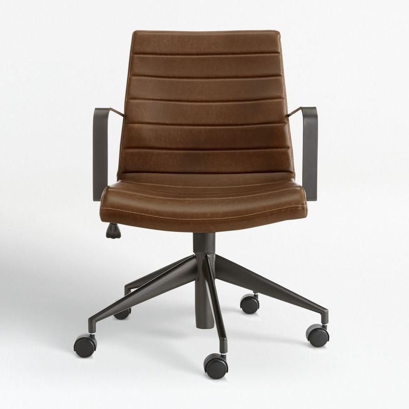 CRATE & BARREL - Silla De Oficina Marrón Graham