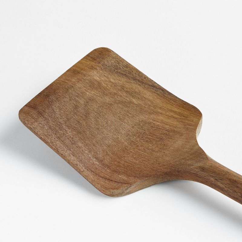 CRATE & BARREL - Espátula Sólida de Madera Acacia
