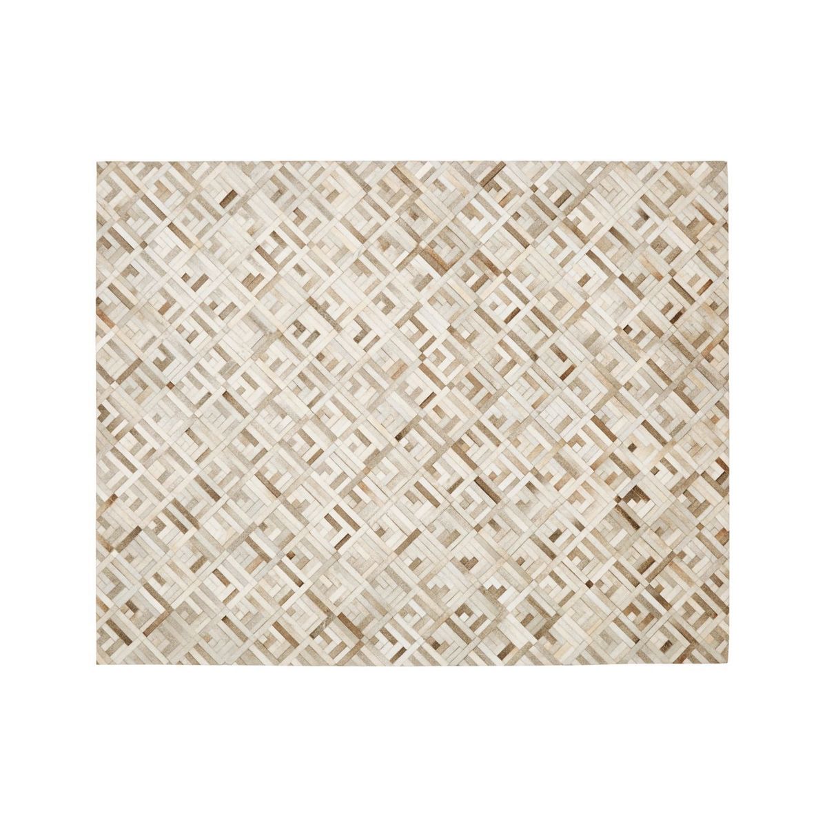 CRATE & BARREL - Alfombra de Piel de Vaca Dez Grey 244x305cm