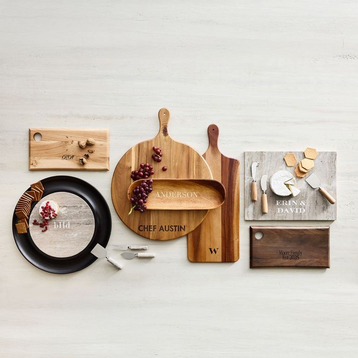 CRATE & BARREL - Set de Cuchillos Madeira de Queso