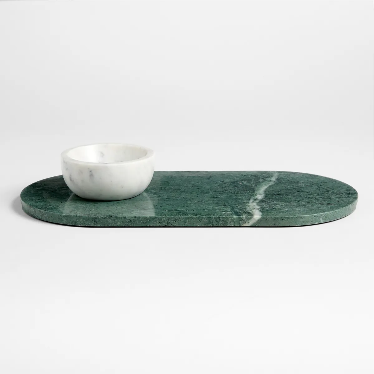 CRATE & BARREL - Set de Tabla y Bowl Ginebra de Mármol