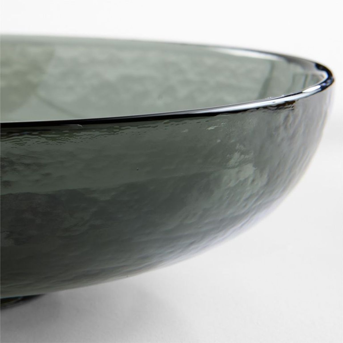 CRATE & BARREL - Set de 3 Bowls Glacier de Vidrio