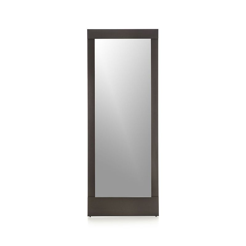 CRATE & BARREL - Espejo de Piso Colby Gris Metal