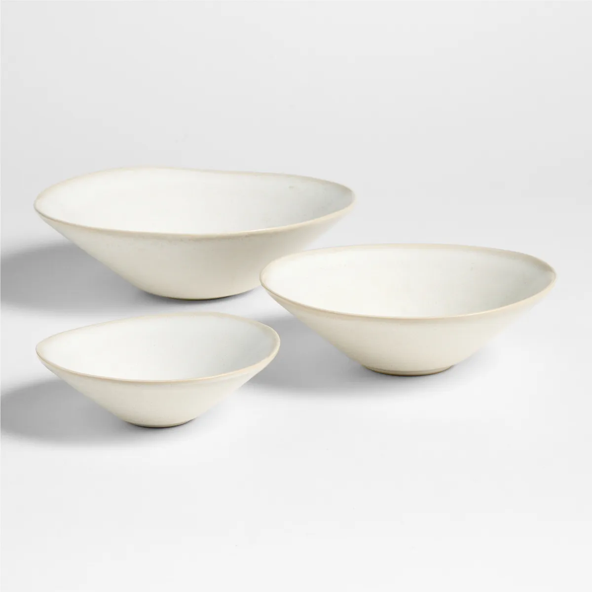 CRATE & BARREL - Set de 3 Bowl Basel de Gres