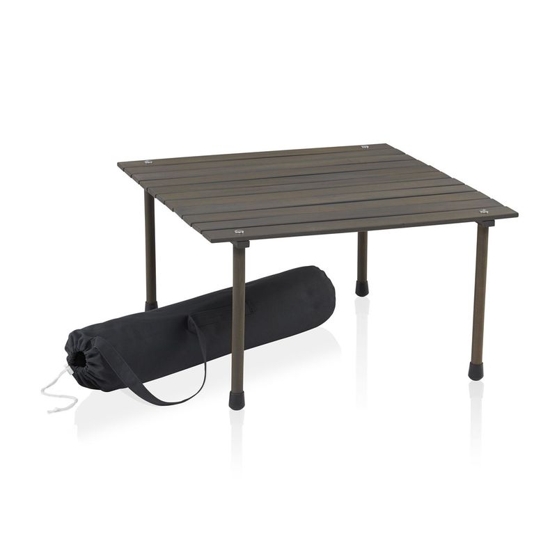 CRATE & BARREL - Mesa Plegable de Caoba de Terraza