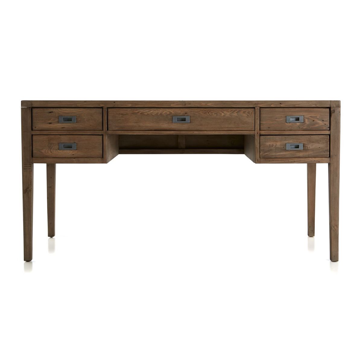 CRATE & BARREL - Escritorio de Madera Recuperada Morris Gris Cenizo 152cm