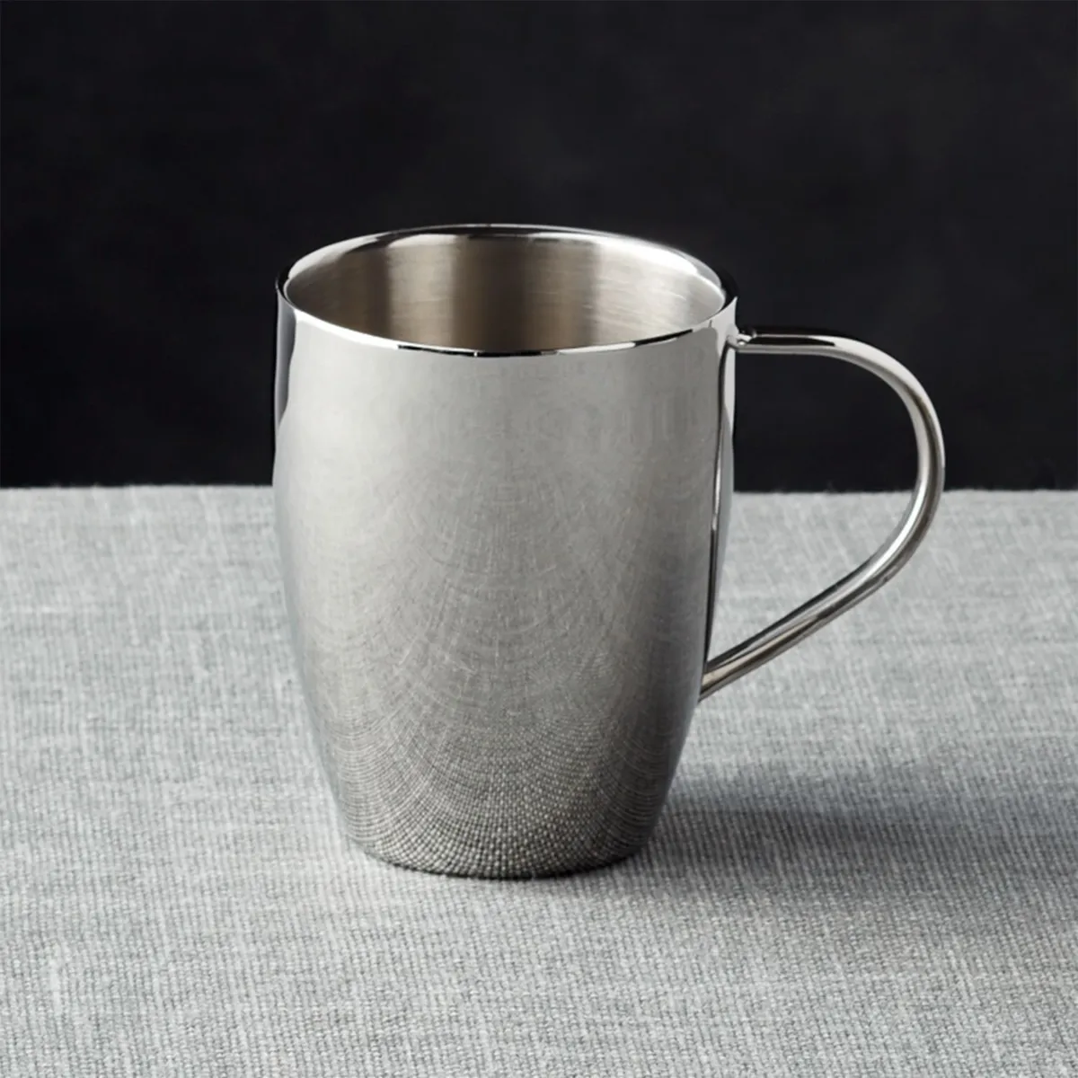 CRATE & BARREL - Mug de Acero Inoxidable Doble Pared 414ml
