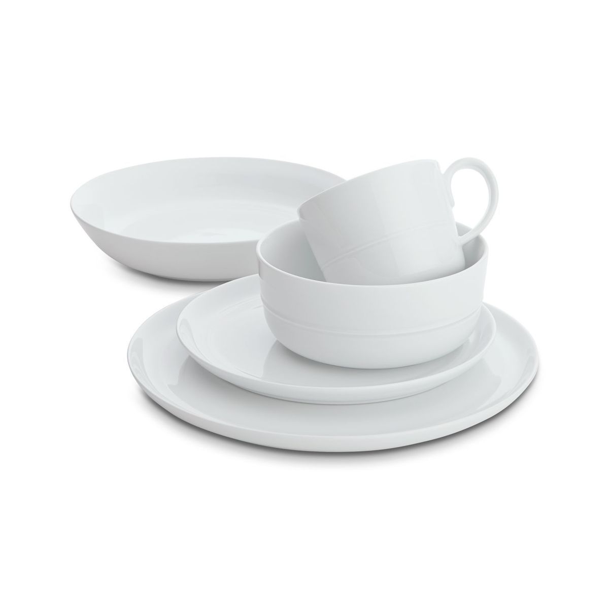 CRATE & BARREL - Plato de Fondo Hue Blanco