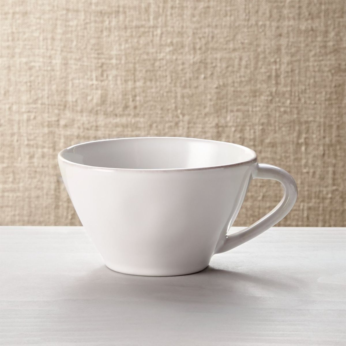 CRATE & BARREL - Mug Jumbo Marin Blanco