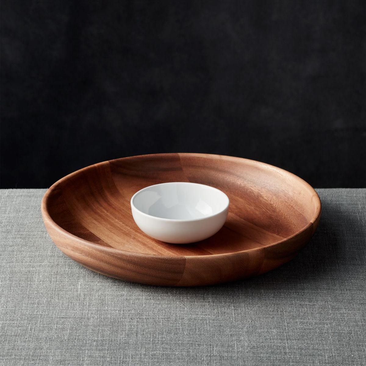 CRATE & BARREL - Plato para Chips y Salsa Tondo