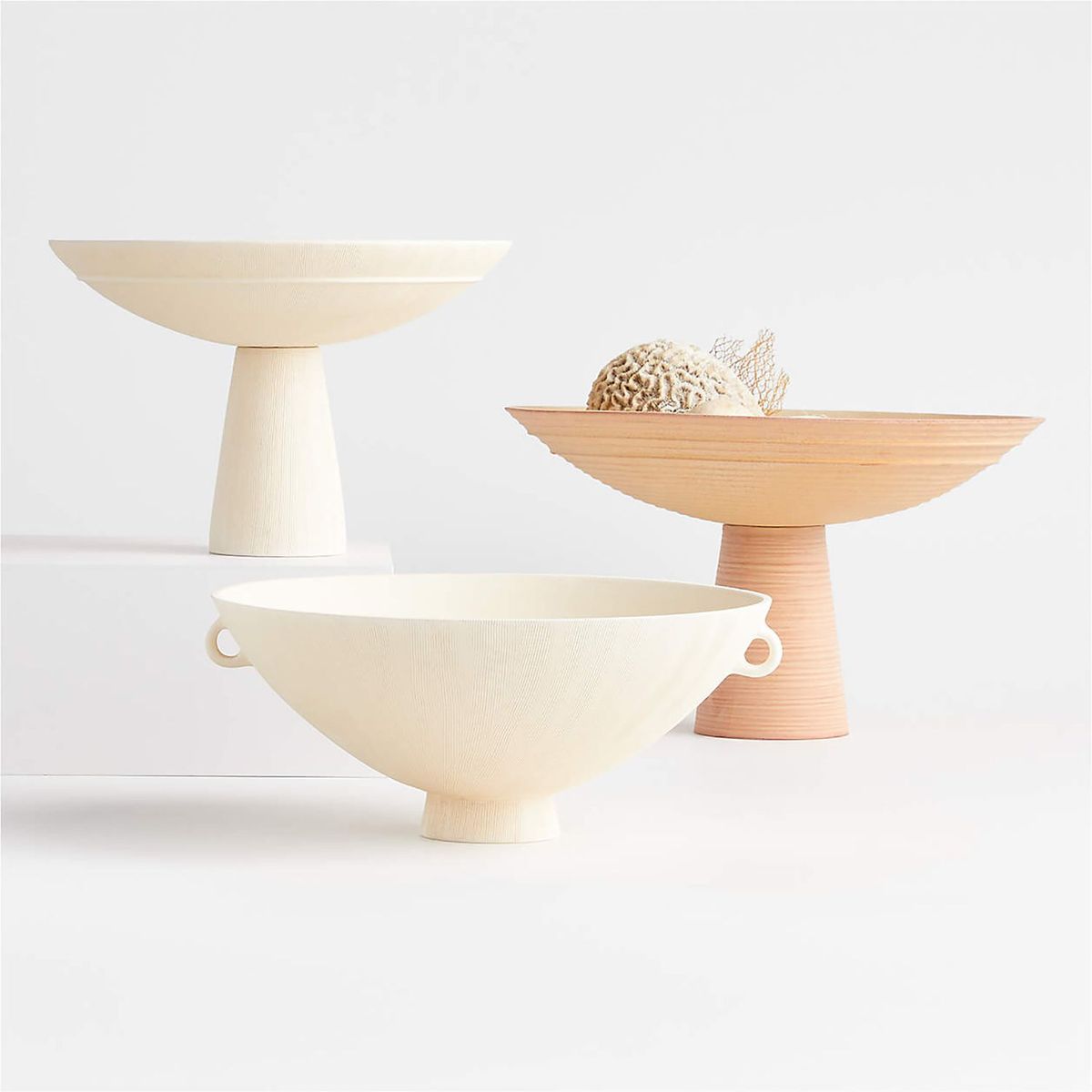 CRATE & BARREL - Bowl De Centro De Mesa Alto Plat Délicat Por Athena Calderone