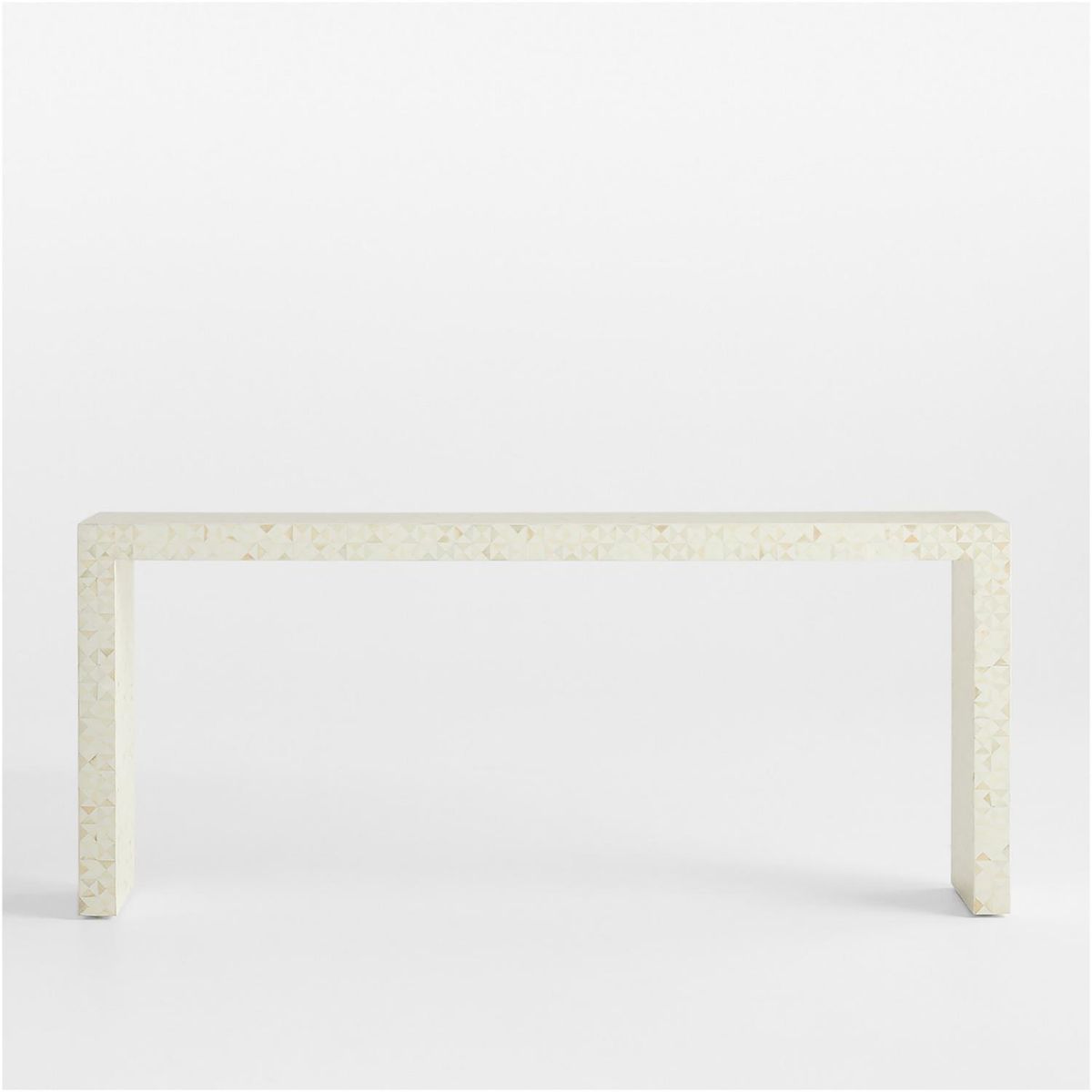 CRATE & BARREL - Consola Intarsia Blanco 183cm