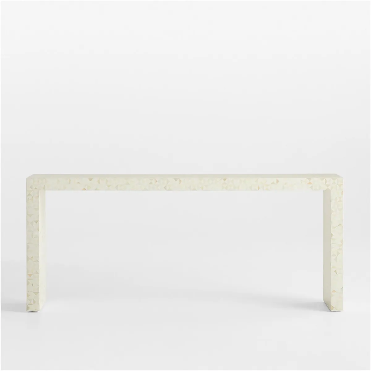 CRATE & BARREL - Consola Intarsia Blanco 183cm