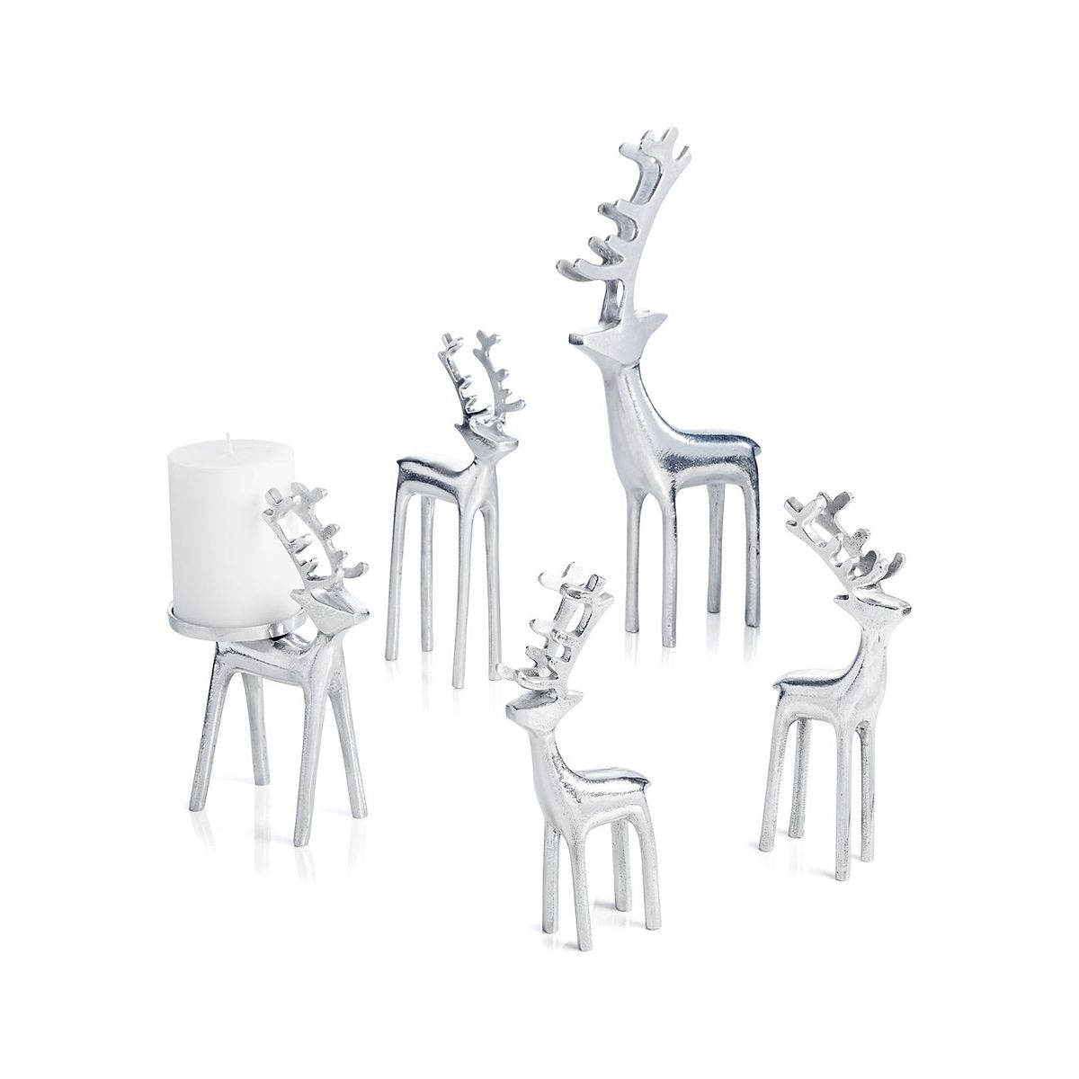 CRATE & BARREL - Reno Plateado Grande