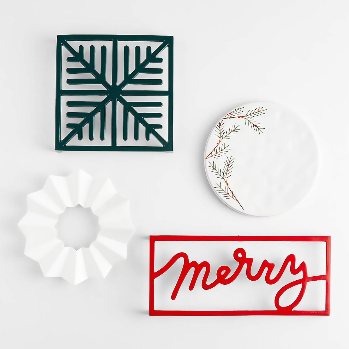 CRATE & BARREL - Salvamanteles Red Merry