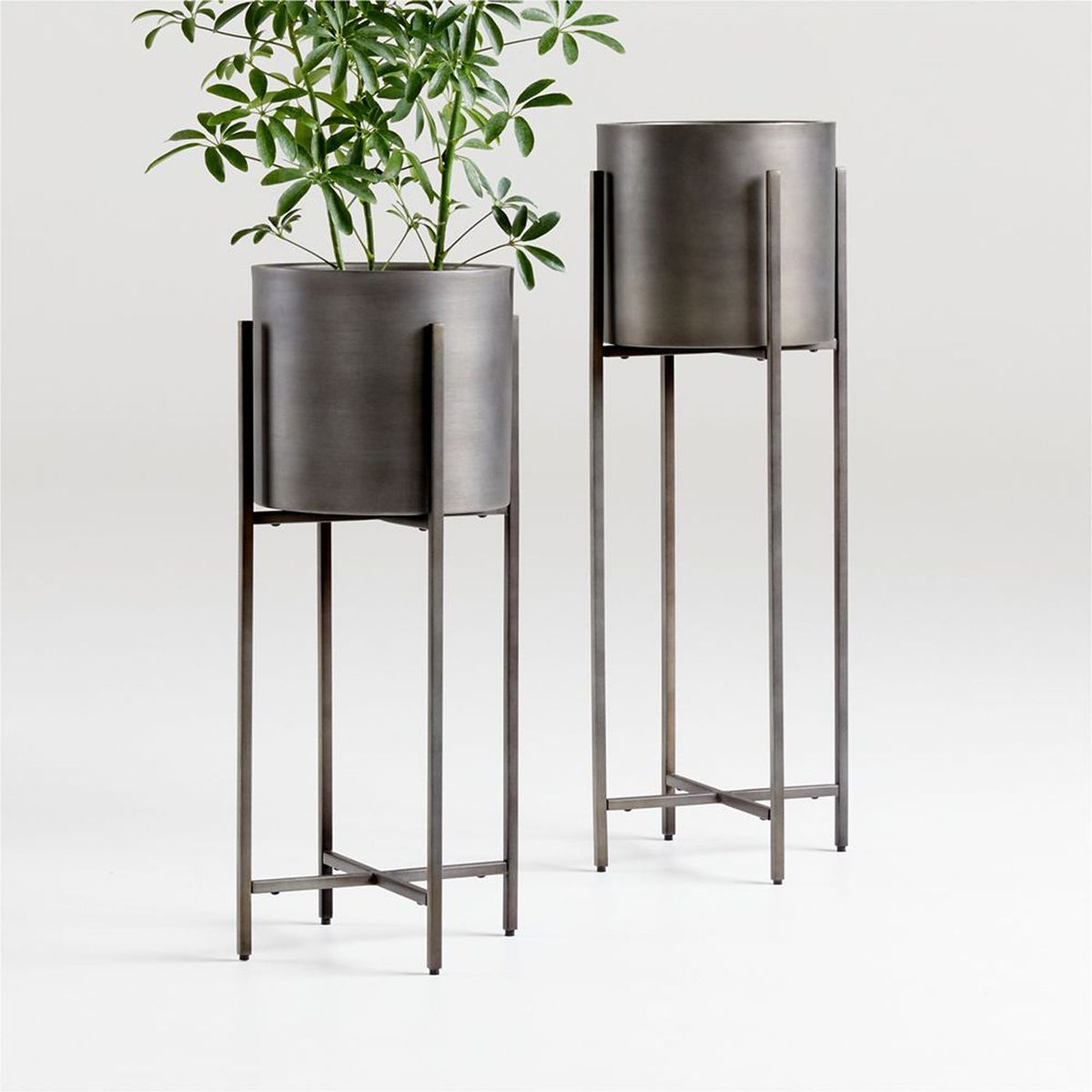 CRATE & BARREL - Soporte De Maceta Alto Para Interior/Exterior Dundee