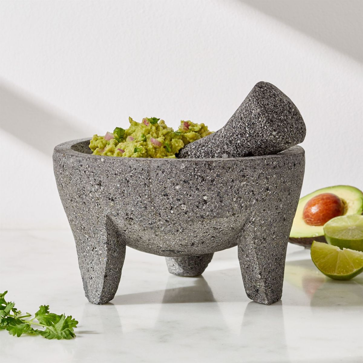 CRATE & BARREL - Molcajete Triturador de Piedra 20c m