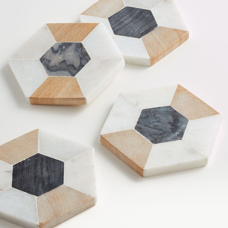 CRATE & BARREL - Posavasos Quince S/4