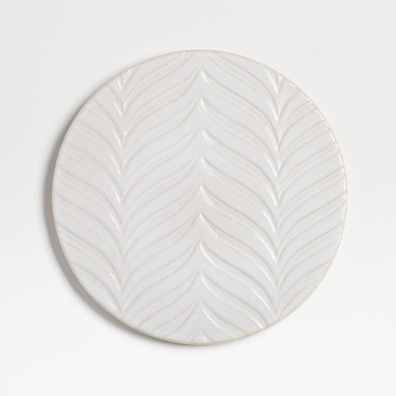 CRATE & BARREL - Salvamanteles de Cerámica Blanca