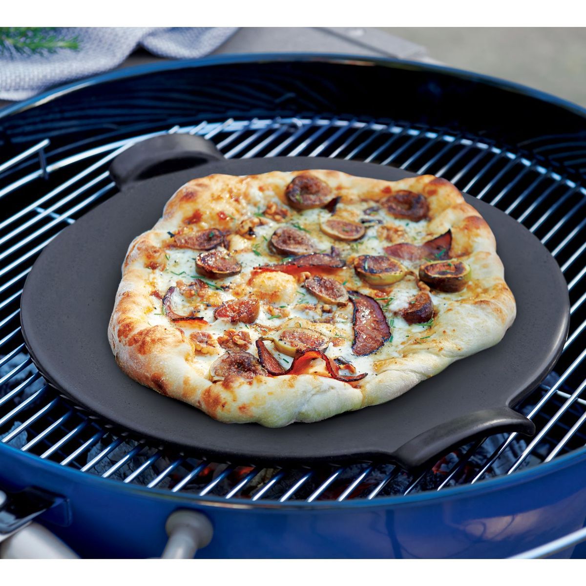 CRATE & BARREL - Piedra Emile Henry Glaseada para Pizza
