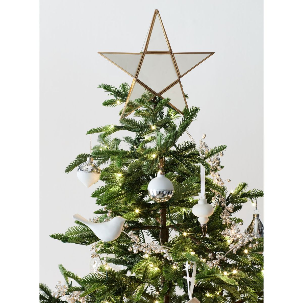 CRATE & BARREL - Adorno Navideño Blanco De Ave