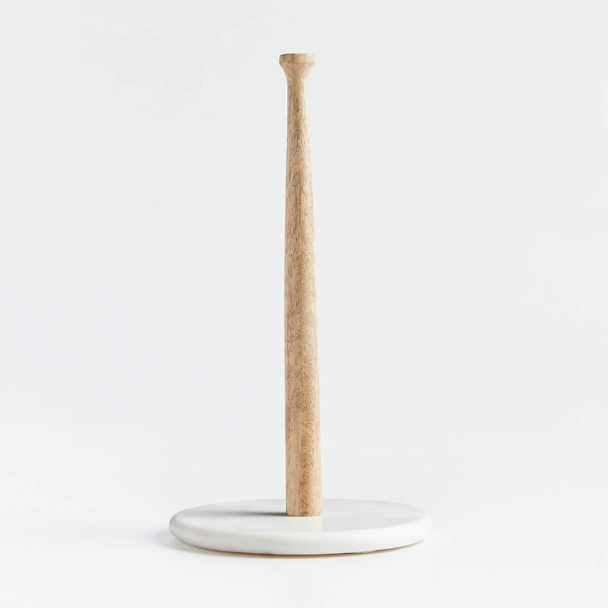 CRATE & BARREL - Portapapel De Madera Y Mármol Blanco