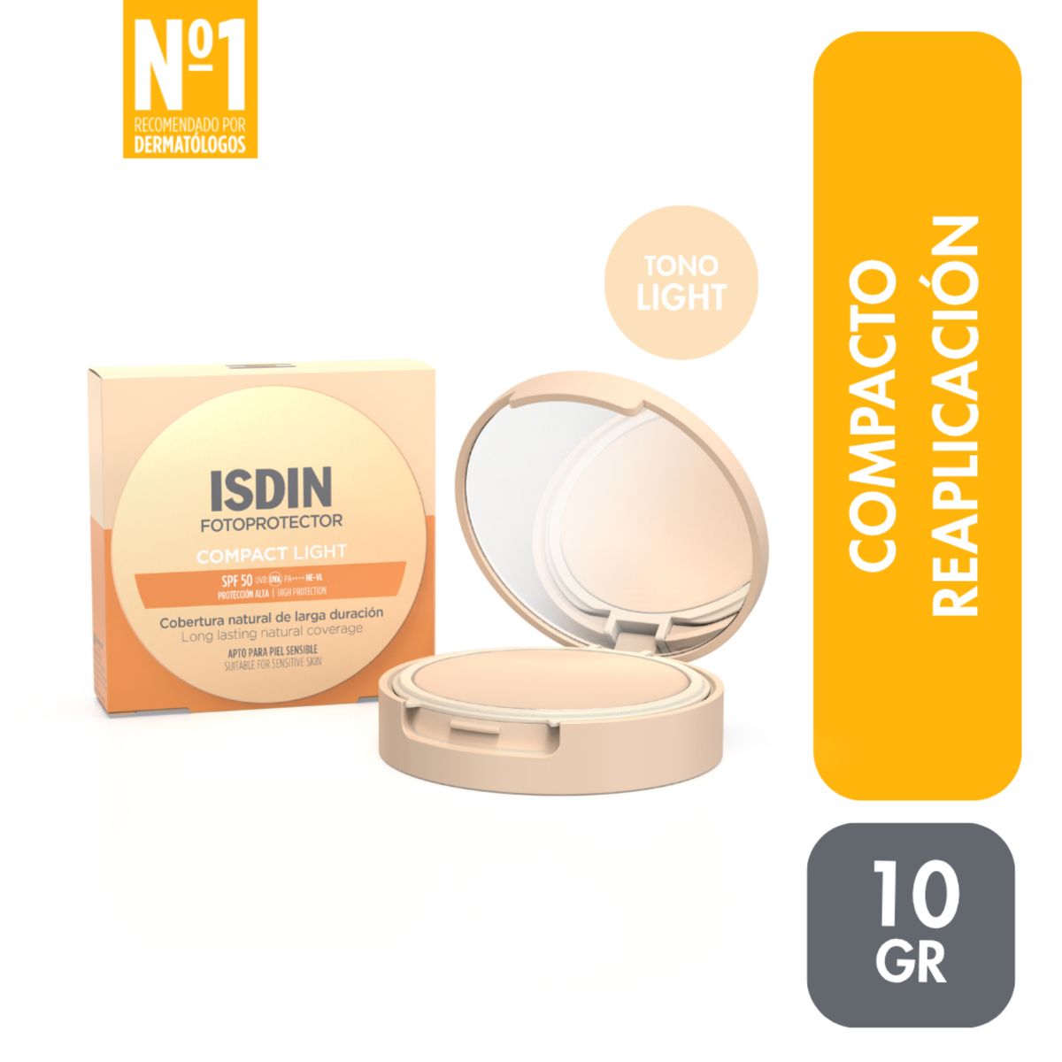 ISDIN - Fotoprotector Compact Light Spf50 10g