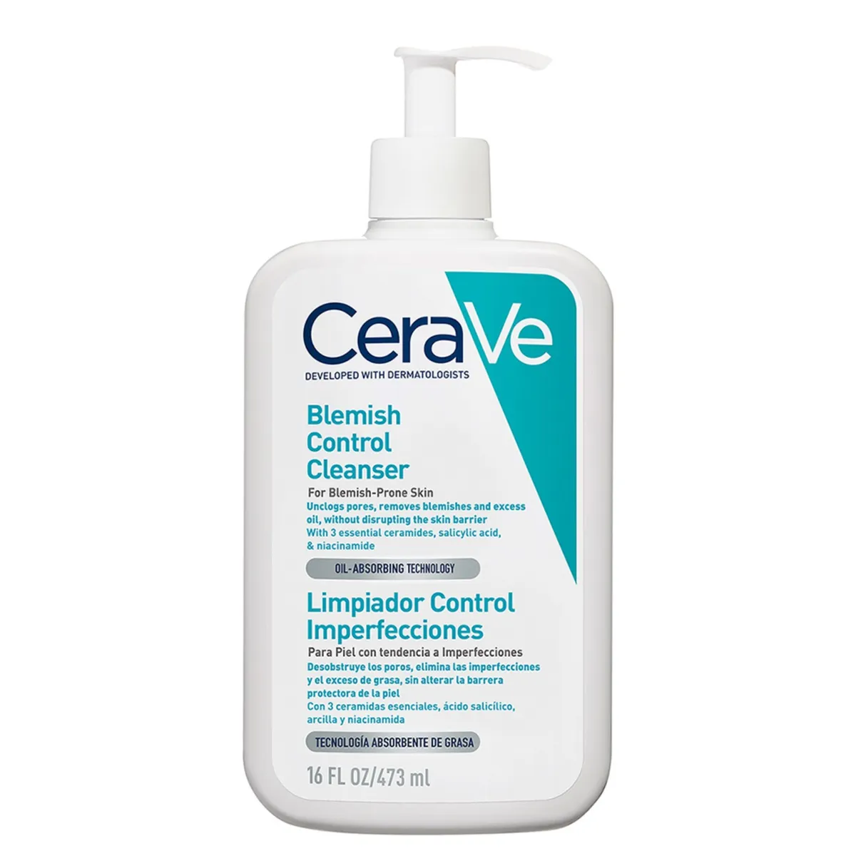 CERAVE - Gel Limpiador Anti Imperfecciones Blemish Control 473ml