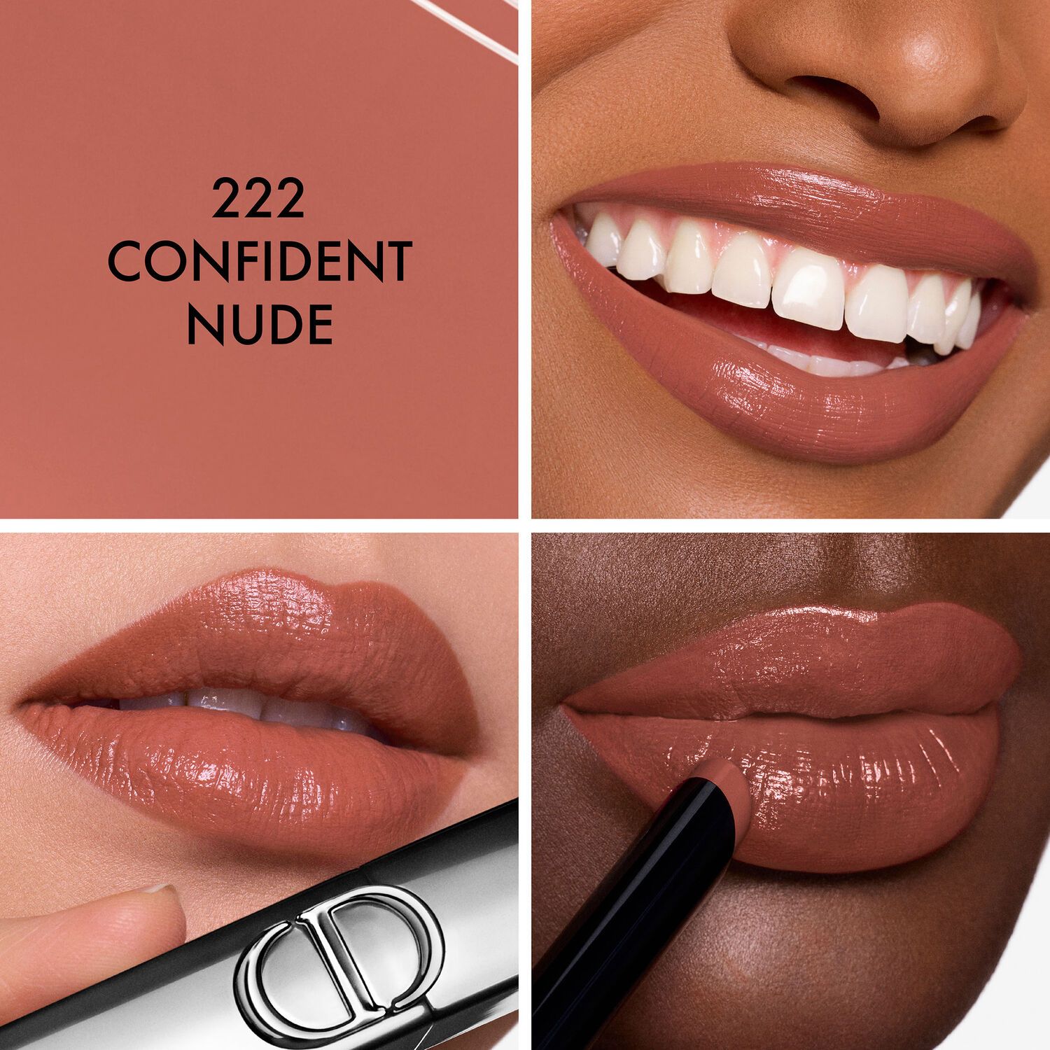Dior Rouge Dior 222 コンフィデントヌード Dior Labial Rouge Dior On Stage - 222 Confident Nude DIOR