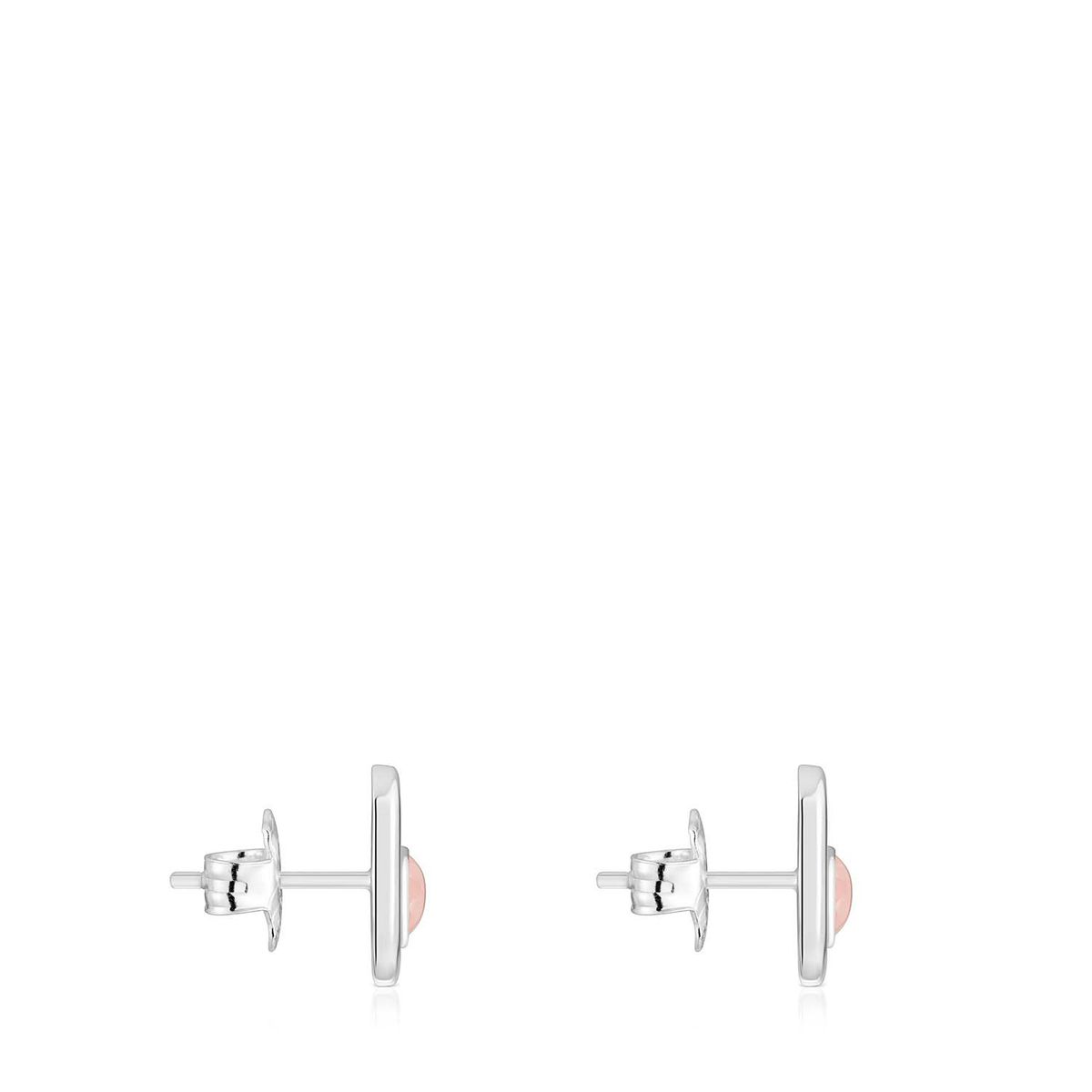 TOUS - Aretes De Plata 11Mm Gema Rosa