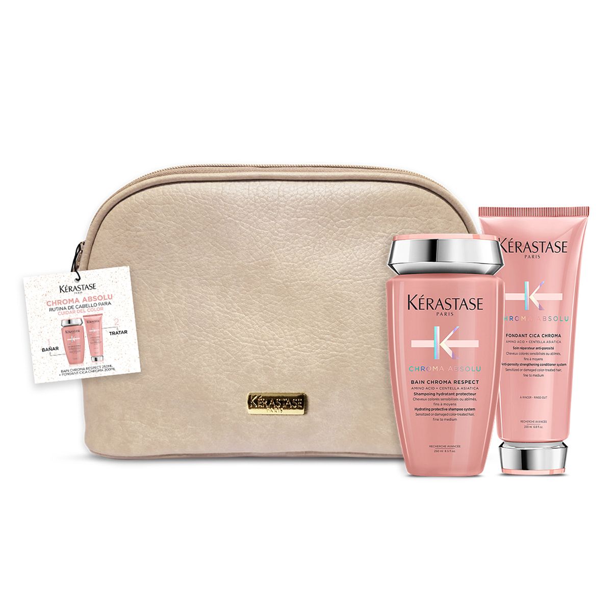 KERASTASE - Pack Kerastase Chroma Absolu: Shampoo 250Ml + Acondicionador 200Ml Para Cabello Con Color