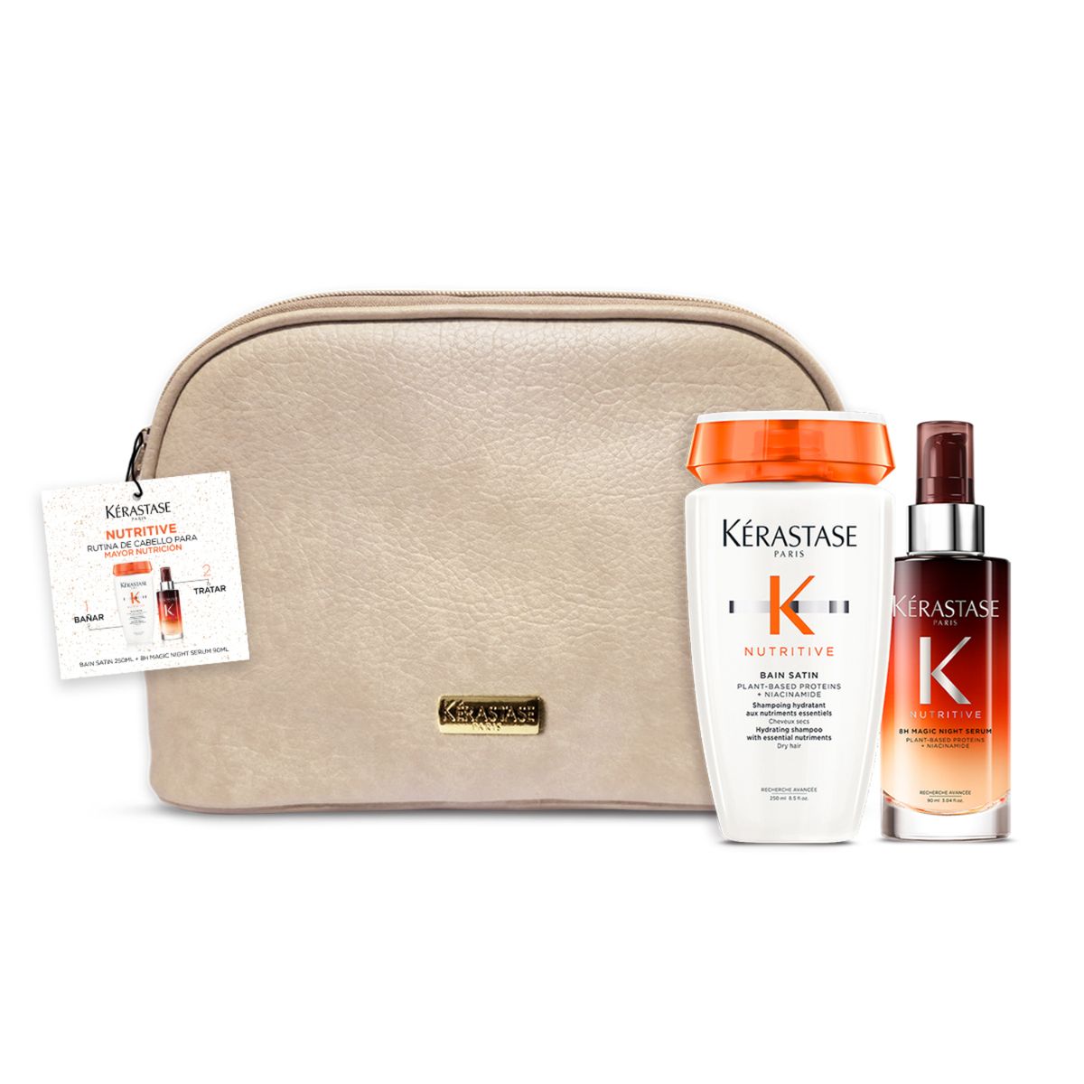 KERASTASE - Pack Kerastase Nutritive: Shampoo 250Ml + Serum 8H 90Ml Para Cabello Seco