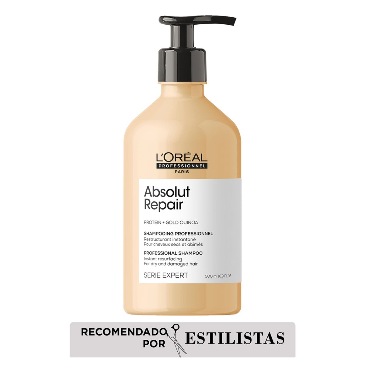LOREAL PROFESSIONNEL - Pack Loreal Professionnel Absolut Repair: Shampoo 500Ml + Acondicionador 500Ml Para Cabello Dañado