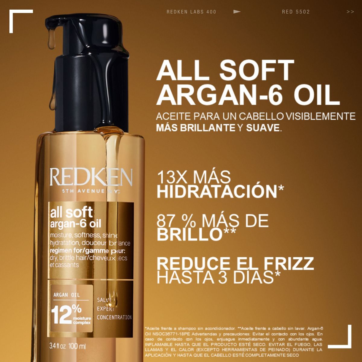 REDKEN - Redken All Soft Aceite De Argan 100Ml