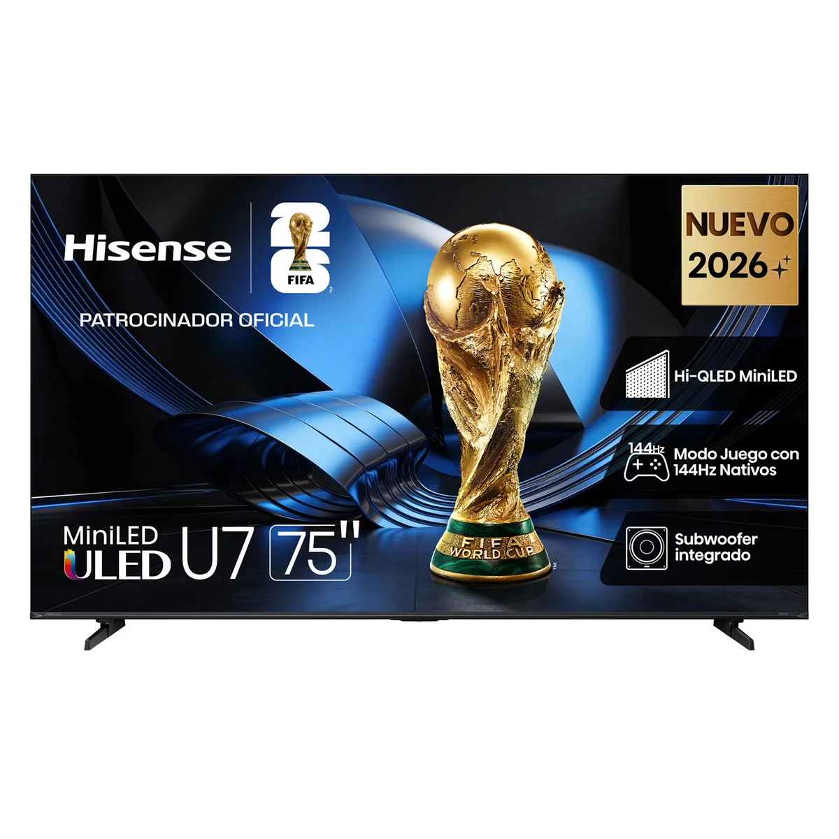 HISENSE - Televisor Hisense 75" Miniled 4K 75U7ESG Smart Tv