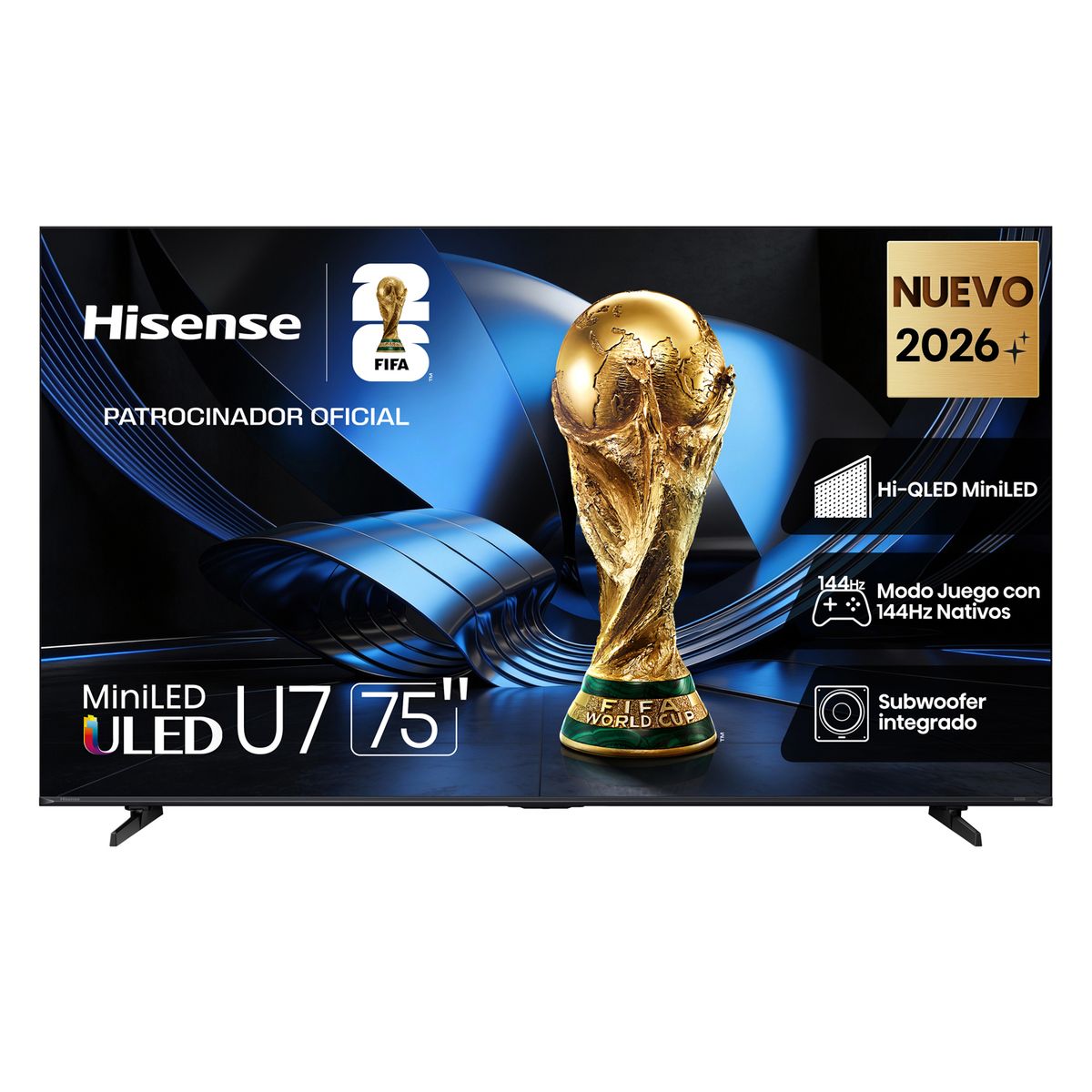 HISENSE - Televisor Hisense 75" Miniled 4K 75U7ESG Smart Tv