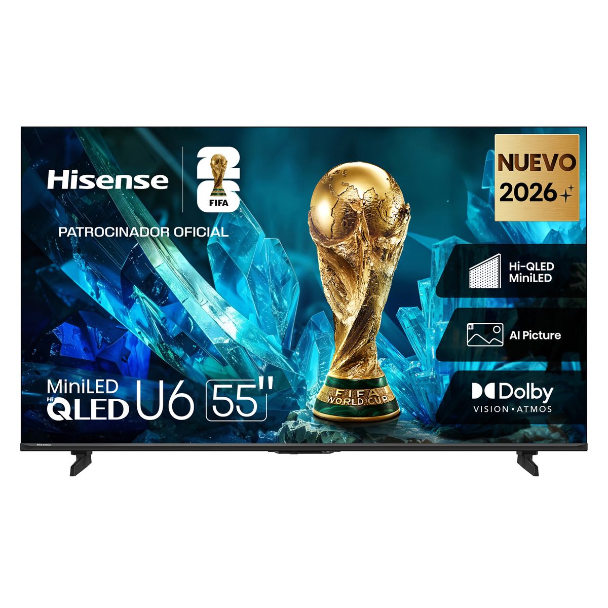 Hisense - Televisor Hisense 55" Miniled 4K 55U6ESG Smart Tv