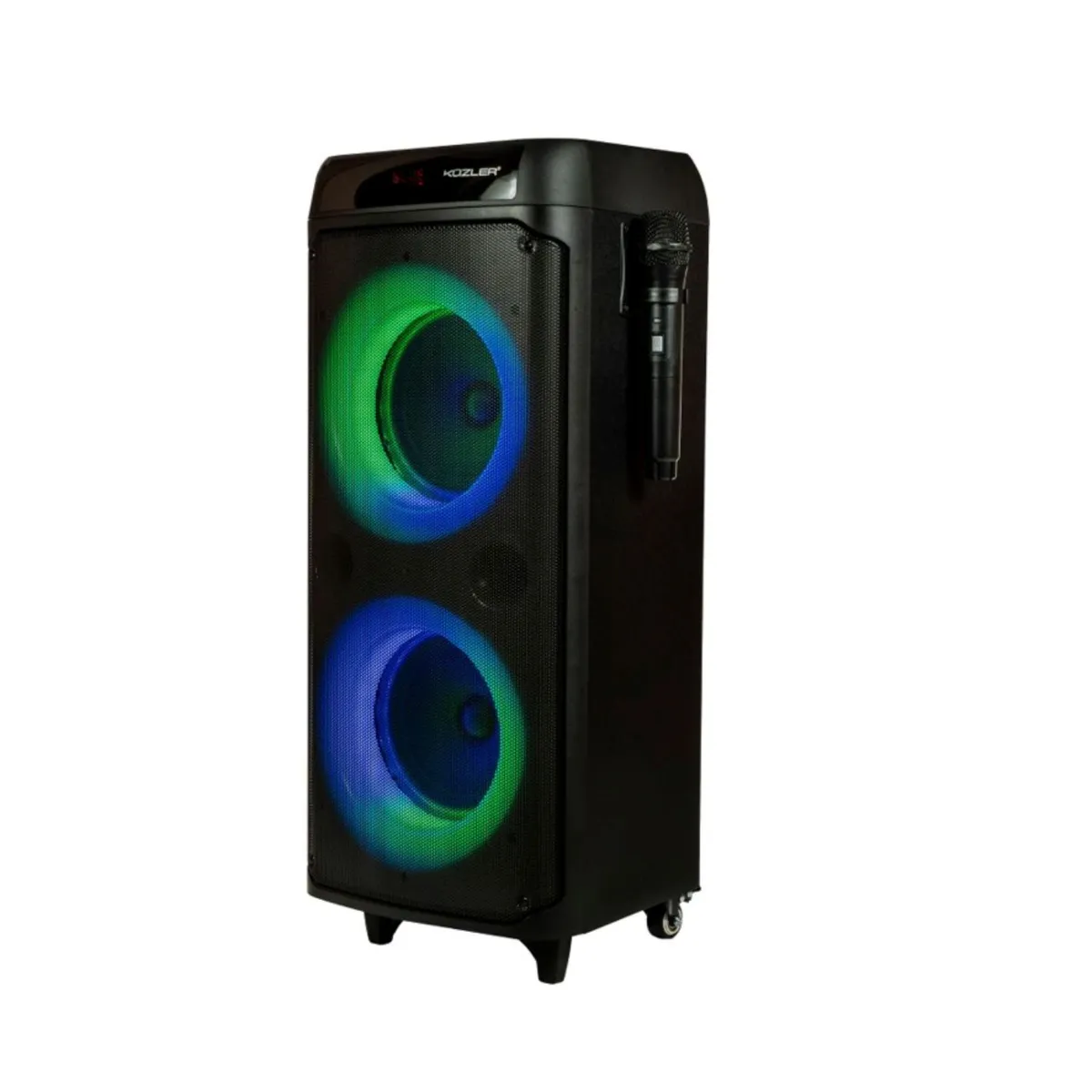 KUZLER - Torre de Sonido Bluetooth 1600W  12h Con 2 Microfonos Karaoke PARTYLOUD-1
