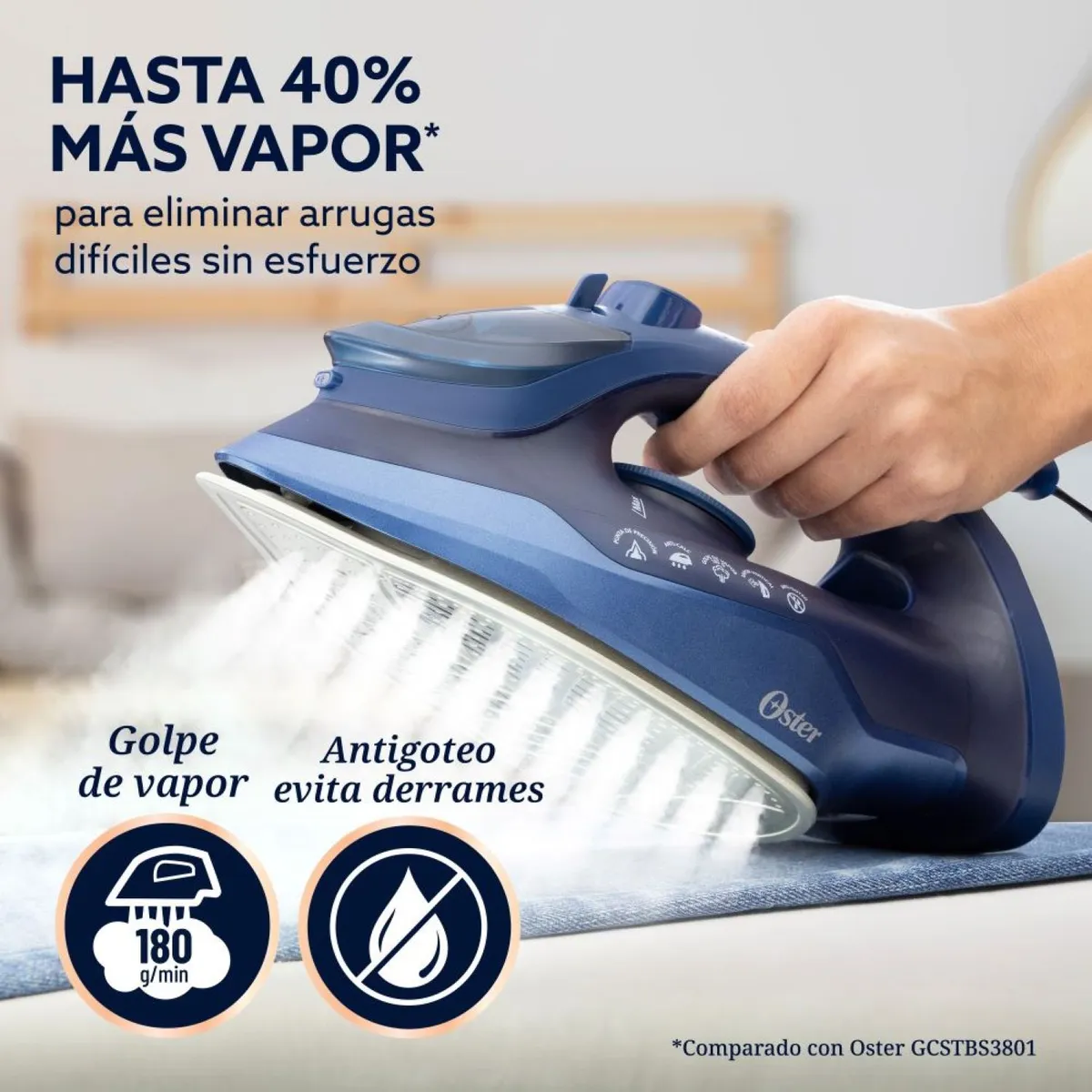 OSTER - Plancha Oster Aeroglide Azul
