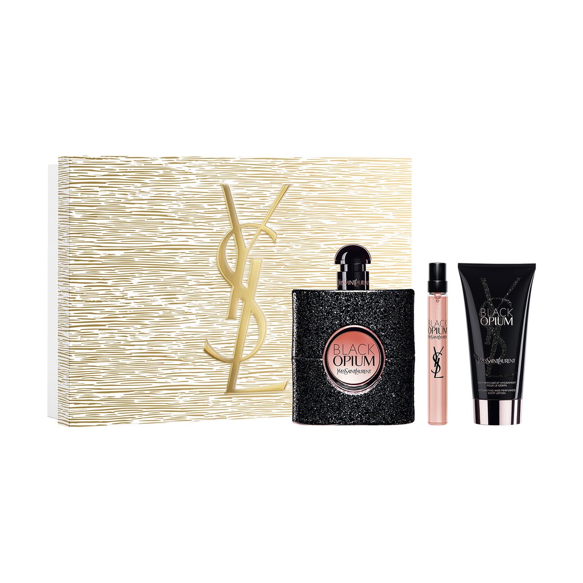 YVES SAINT LAURENT - Yves Saint Laurent Estuche Black Opium Eau de Parfum 90 ml + 10 ml + Body Lotion
