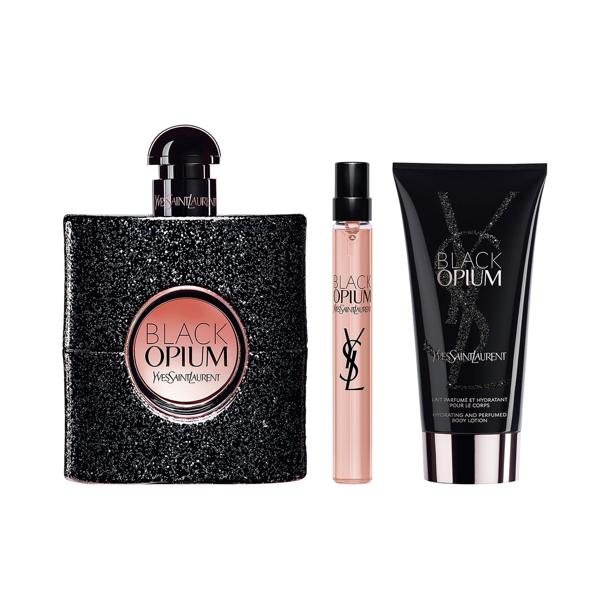 YVES SAINT LAURENT - Yves Saint Laurent Estuche Black Opium Eau de Parfum 90 ml + 10 ml + Body Lotion
