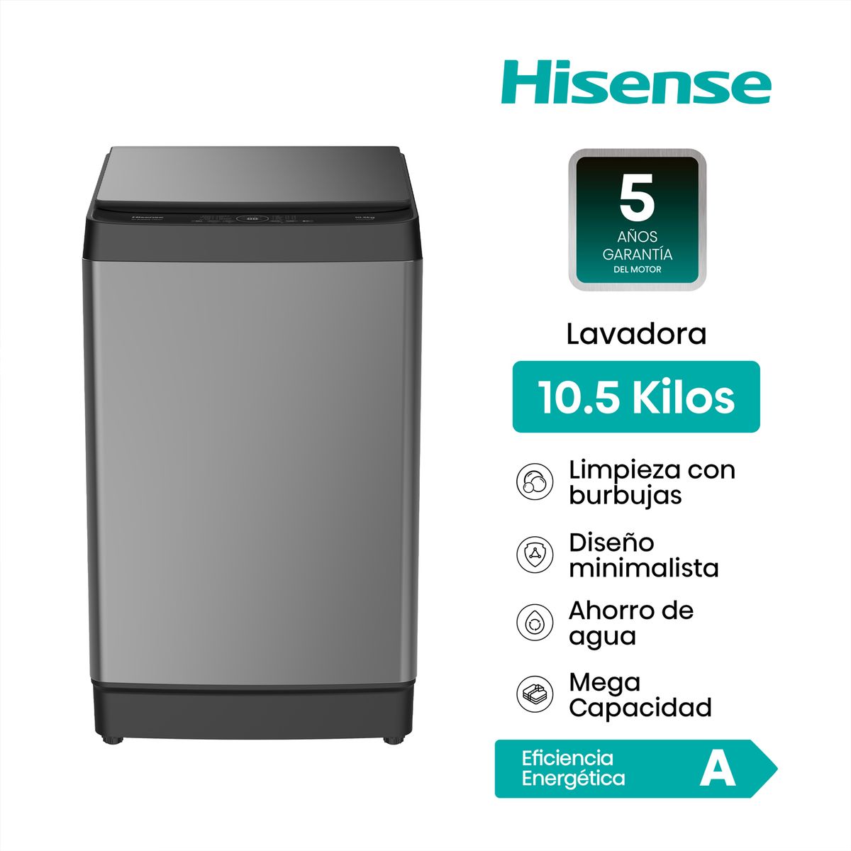 HISENSE - Lava 10.5Kg WT3K1131UT HISENSE