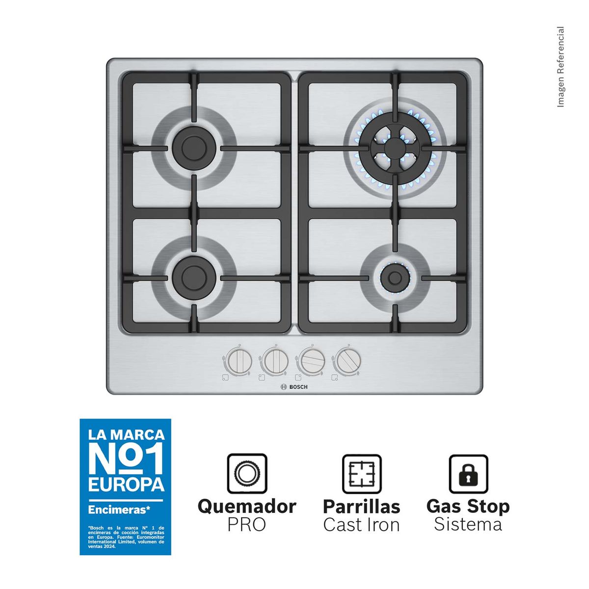 Bosch - Encimera A Gas BOSCH PGH6B5K9