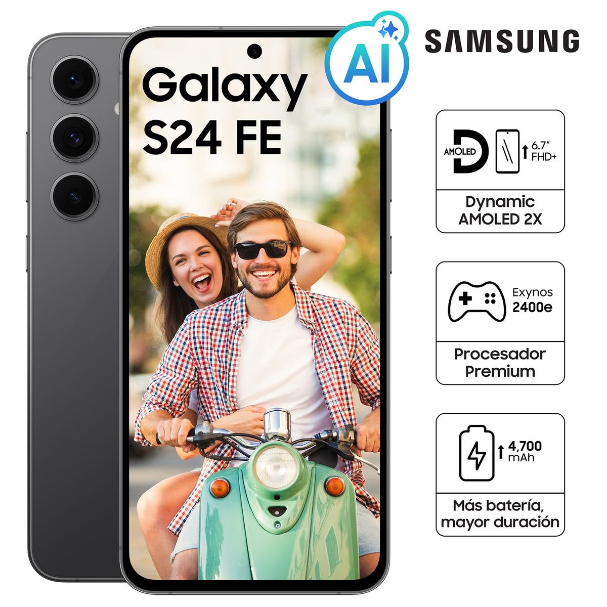 SAMSUNG - Celular Samsung Galaxy S24 FE 256GB Black
